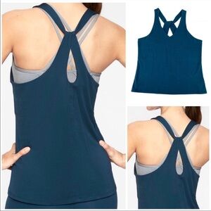 Athleta Essence Cross Back Tank Top Workout Sz S